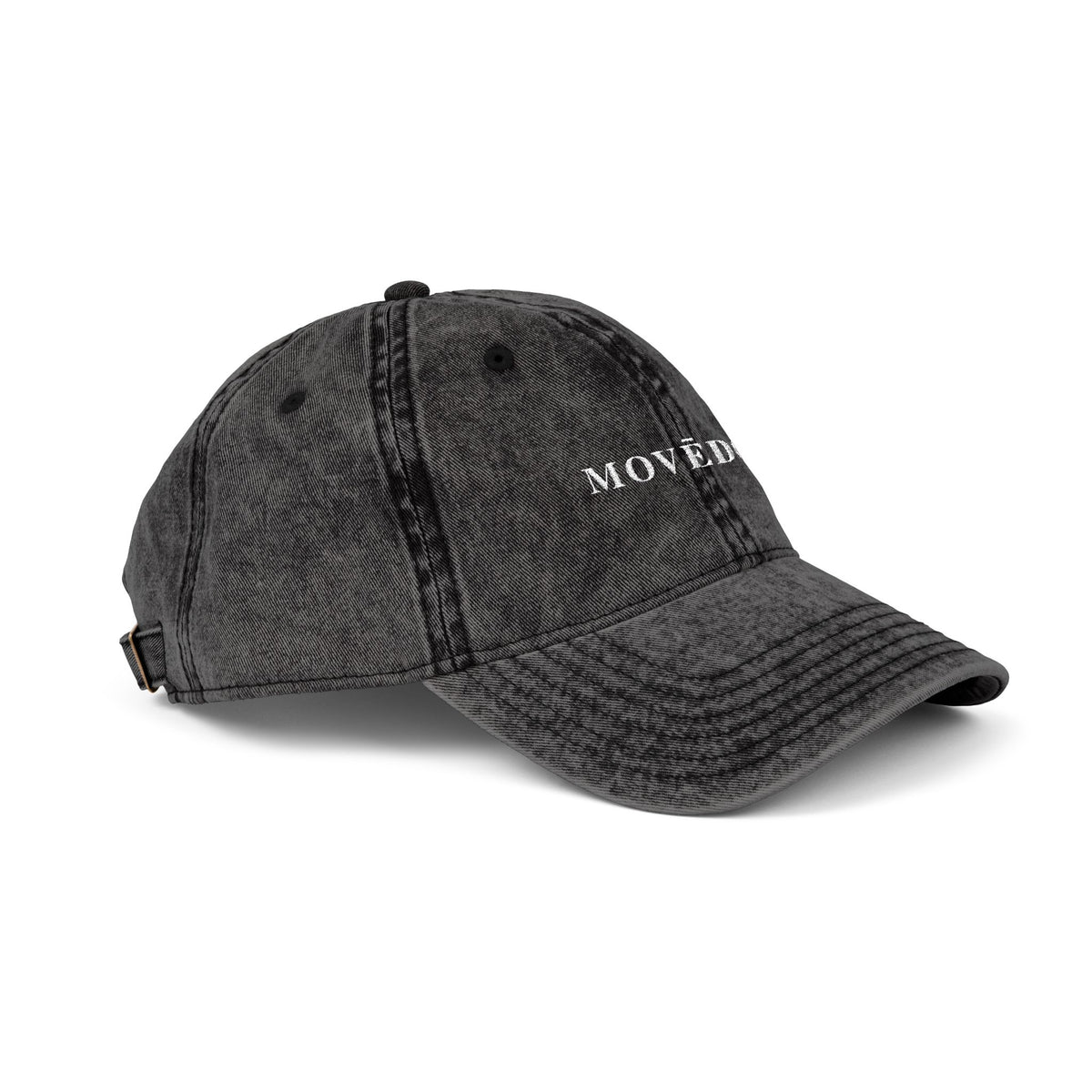 MOVĒDON™ Vintage Embroidered Cap — Black